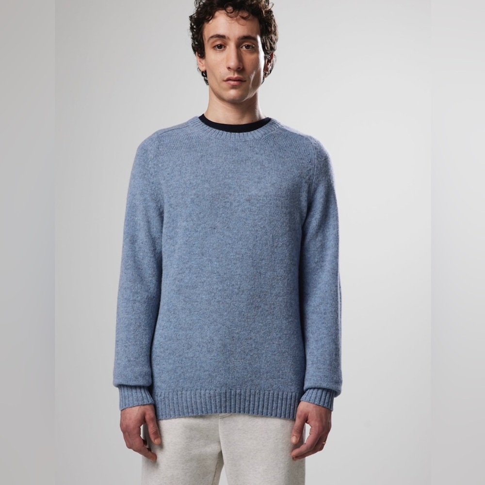 NNO7 NATHAN 6212 WOOL SWEATER Light Blue Size XL